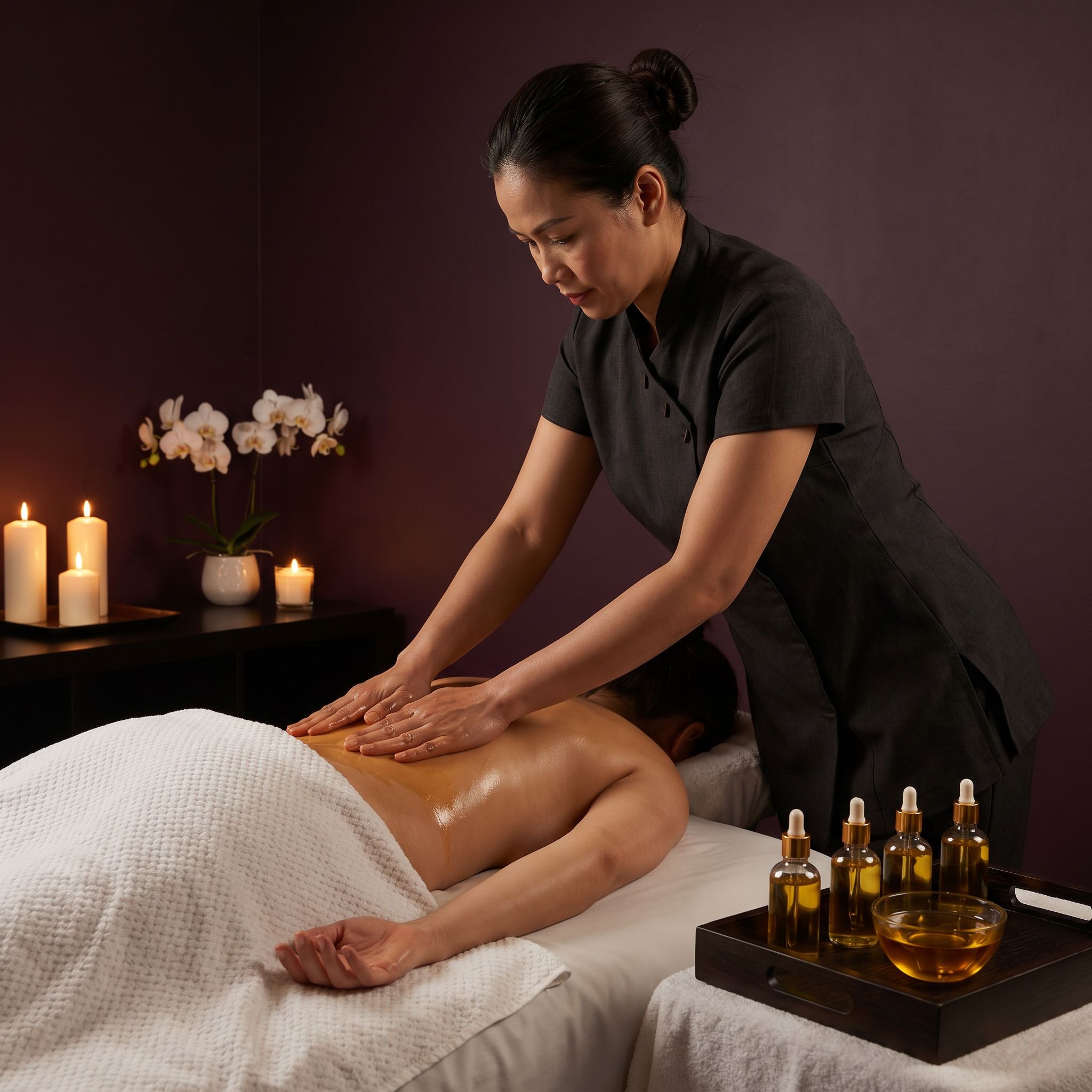 Aromaöl-Massage